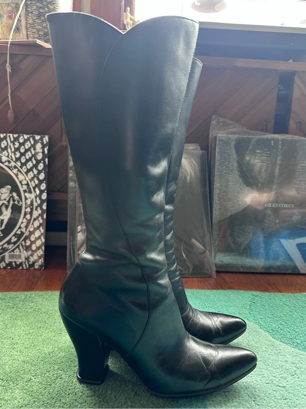 Fluevog Elegant Conversations Jillian black heeled midcalf boot -7 (fits 6.5/6) - Picture 3 of 16